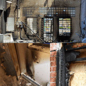 property damage photo evidence for filing a claim with insurance company for fire damage insurance claim